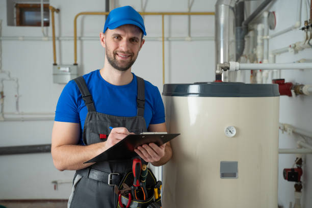 Side by side comparison of tank and tankless water heater in Medford MA home